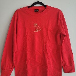 OVO October's Very Own Red Mini-OG Long Sleeve Shirt